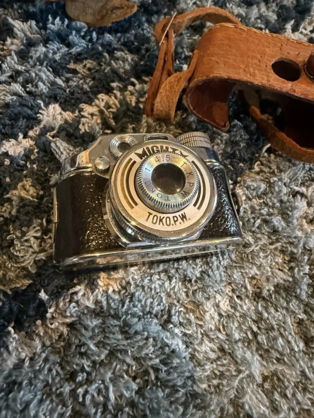 VTG Toko P.W. 4.5 Mighty Mini Spy Camera + Original Leather Case Great Condition